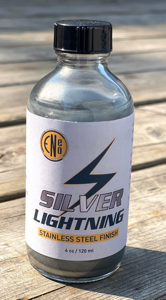 Bottle of Silver Lightning chrome paint